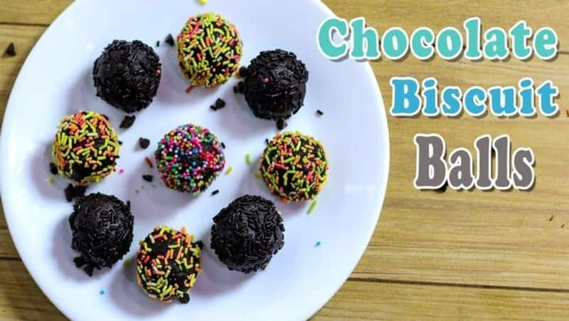 How to prepare Chocolate Biscuit Balls in Tamil