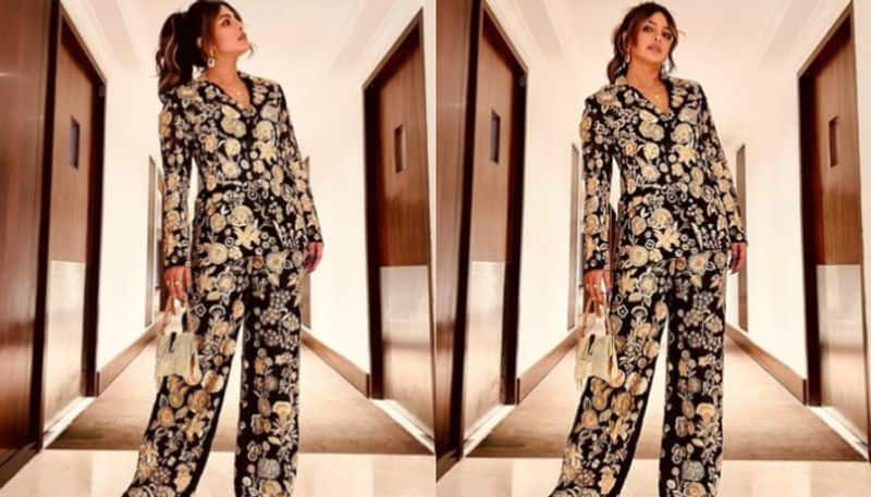 Priyanka Chopra in Floral Pantsuit