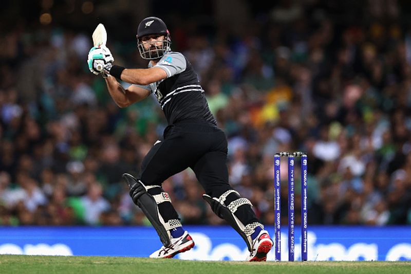 daryl mitchell responsible fifty helps new zealand to set challenging target to pakistan in semi final match in t20 world cup