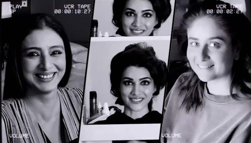 Rhea Kapoor posted a funny BTS glimpse of 'The Crew' photoshoot,featuring Tabu, Kareena and Kriti Sanon