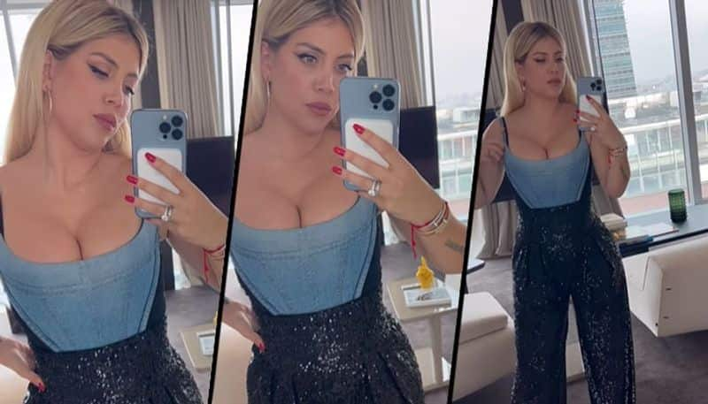 SEXY Pictures and Video: Mauro Icardi's ex-wife Wanda Nara shows off cleavage in tight sky blue corset gets trolled snt