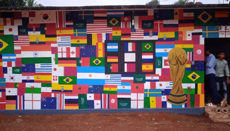 local club draw all team national flag ahead of Footbal world cup