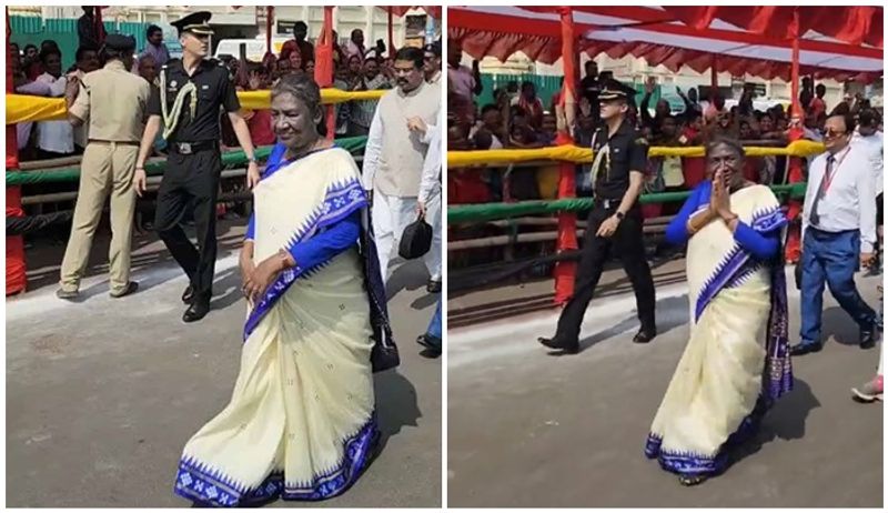 President Droupadi Murmu  walks 2 km in Odisha Puri Jagannath temple san