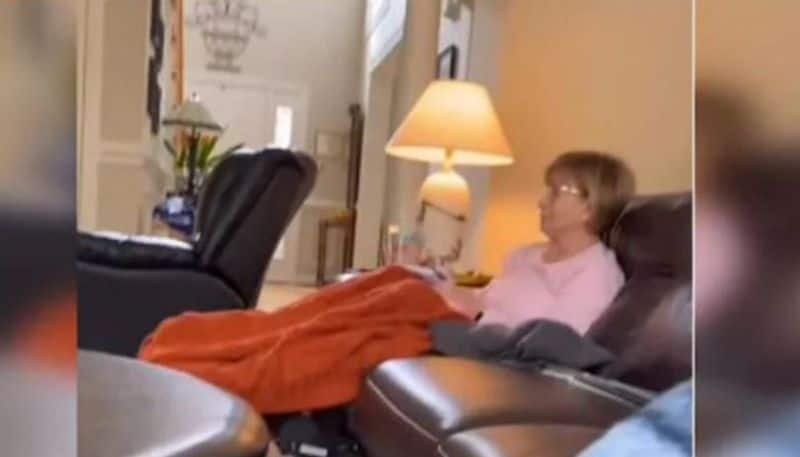 Viral video shows an elderly woman watching Marvel movies