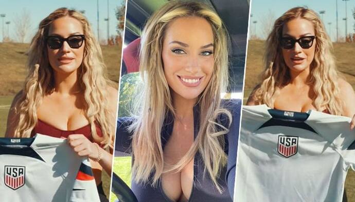 Paige Spiranac rants about USA World Cup 2022 home kit; gets trolled for wearing cleavage-revealing outfit