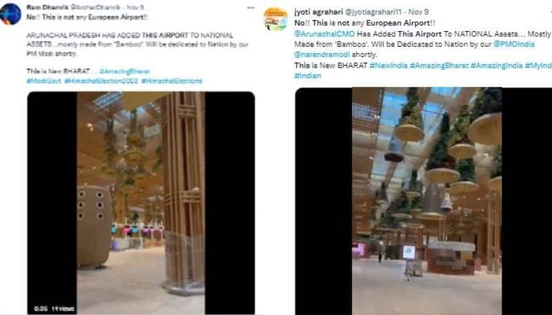 Bengaluru international airport terminal video shared as Arunachal bamboo airport mnj 