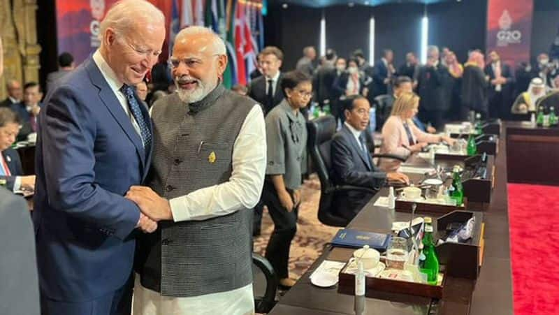 G20 Summit: PM Narendra Modi arrives in Bali; meets Joe Biden, Emmanuel Macron AJR