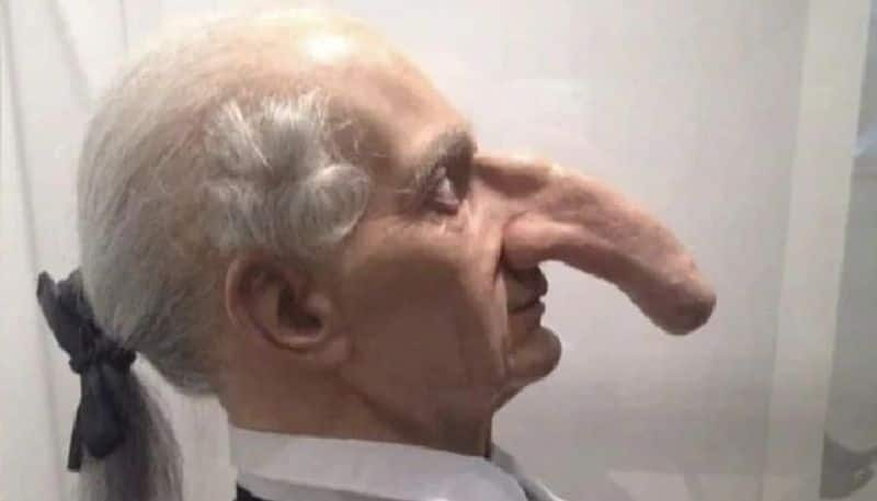 photo of man with unusually long nose goes viral in social media