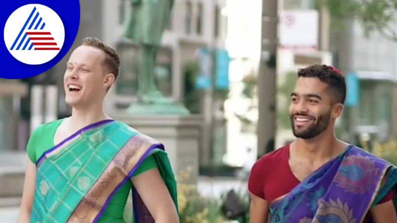 Chicago men go viral after wearing saree for friend marriage 