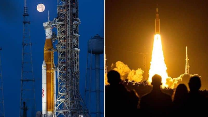 artemis mission nasas mightiest rocket lifts off 50 years after apollo ash