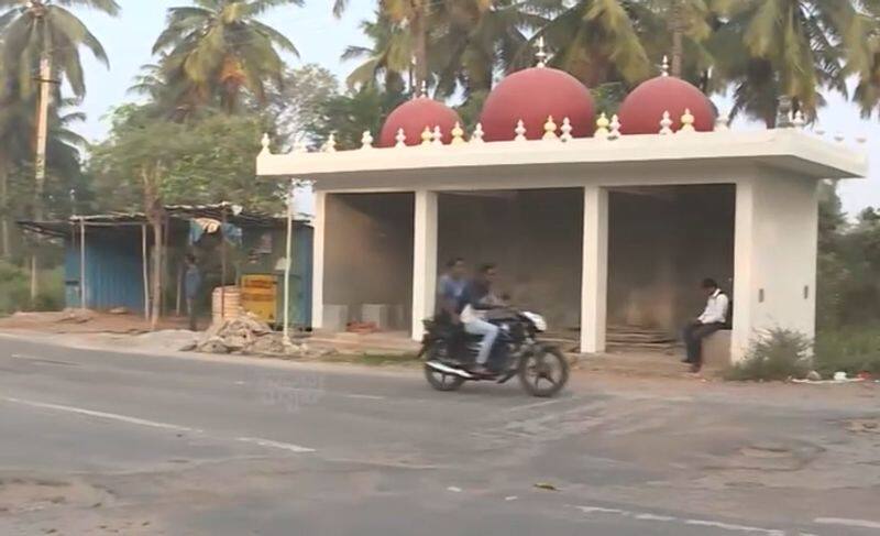 Dome Shaped bus shelter controversy Chamundi photo campaign from Monday san