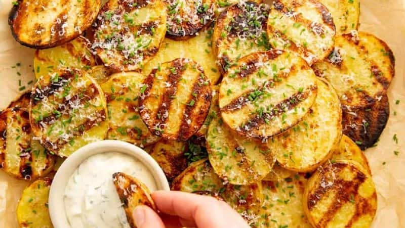 How to prepare Grilled Potato in Tamil