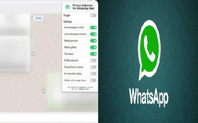 Privacy Extension For WhatsAp Web hides your messages from unwanted glimpses until you hover over them