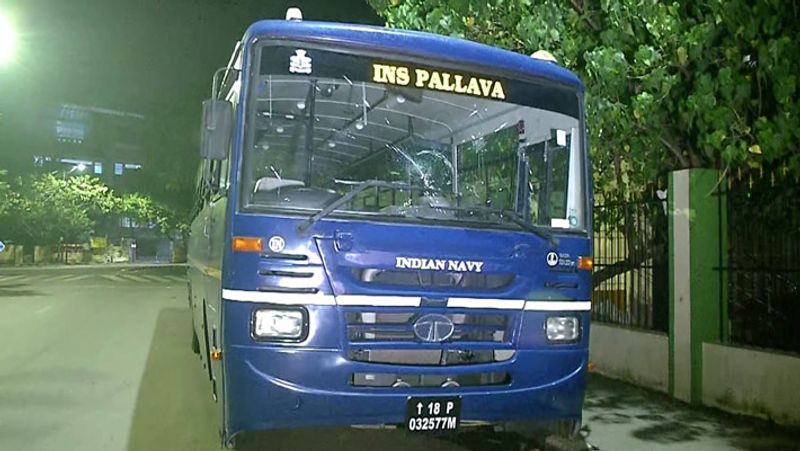 indian navy bus accident... pregnant Women death in chennai