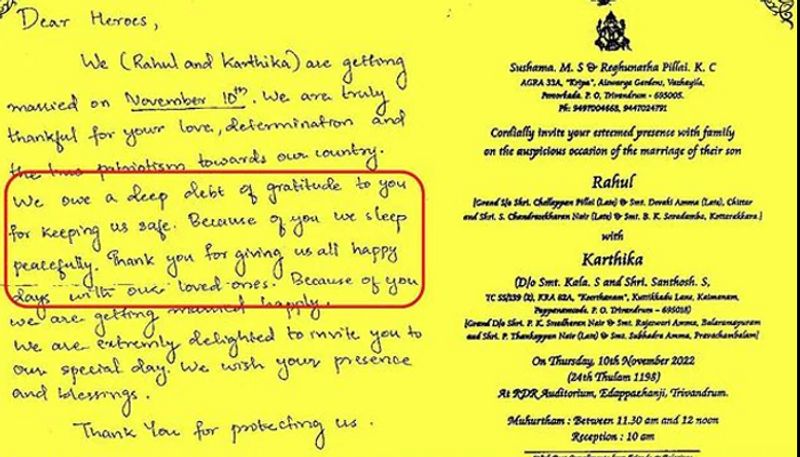 young couple sends wedding invitation to army 