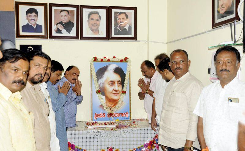 Indira Gandhi was a light for the poor says HS Sundaresh at shivamogga rav