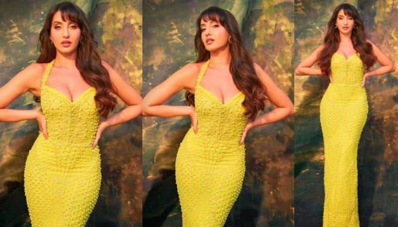 Nora Fatehi in 3.78 lakh yellow gown 