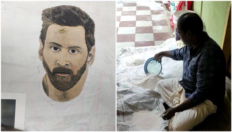 Painter Murugan Kasturba wants to present the picture to Messi