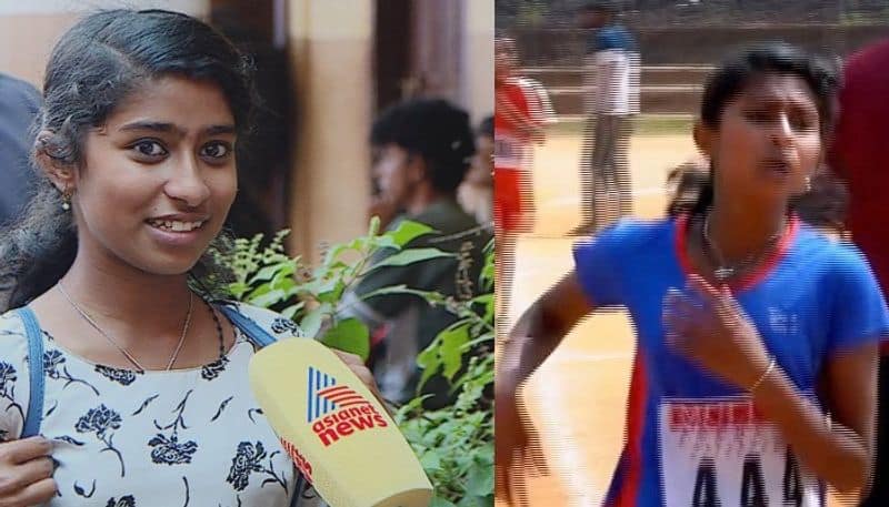 Alona accidental athlete won first run in idukki school athletic meet