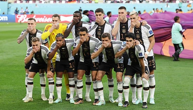 football qatar world cup 2022 Amid armband row, Germany players trolled for covering mouths in team photo before clash against Japan snt