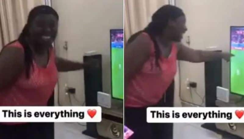 Woman screams in joy after watching son play at FIFA World Cup 2022