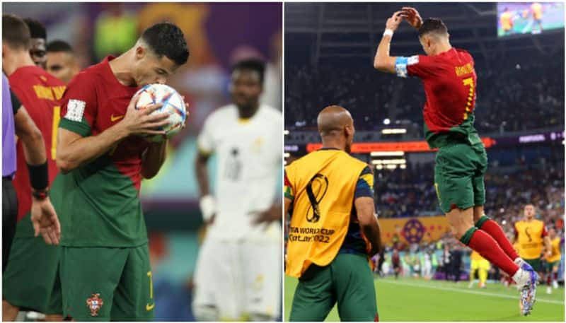 cristiano ronaldo on his famous celebration after goal scoring saa