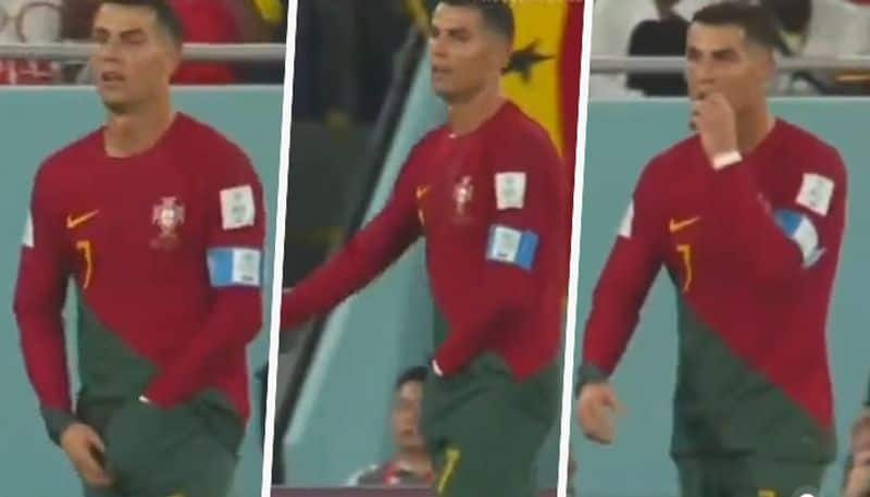 football Caught on tape! Ronaldo weird snacking moment during Portugal vs Ghana at Qatar World Cup 2022 will drive you nuts snt