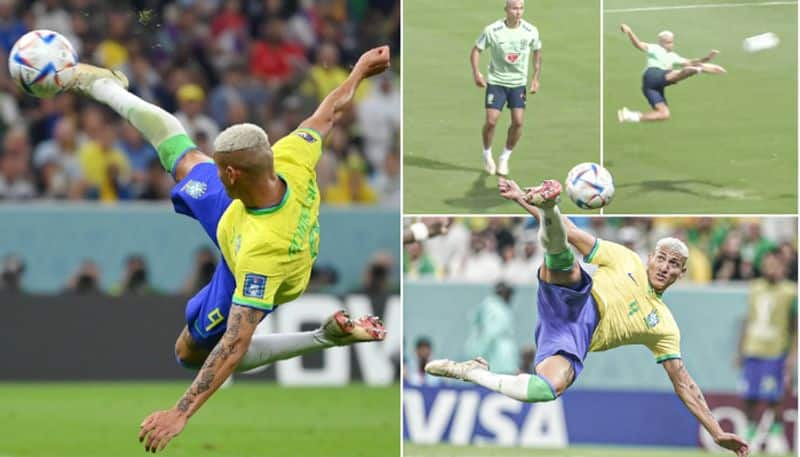 FIFA World Cup 2022 Richarlison was seen working on wonder finish just before match photo goes viral in internet 