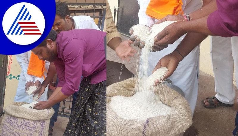 plastic rice found in akshara dasoha rice in ballari gvd