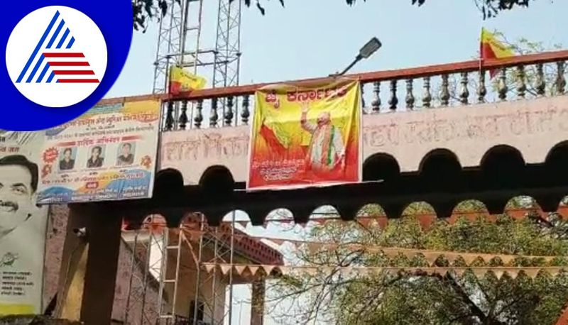 Flying of Kannada flags in border villages of Maharashtra