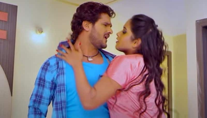 Bhojpuri sexy video: Kajal Raghwani, Khesari Lal Yadav's hot bedroom romantic in 'pink nighty' goes viral-WATCH  RBA