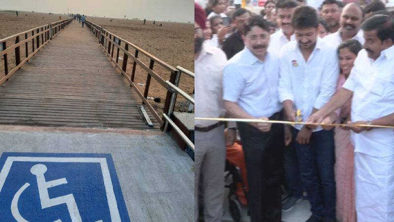 Indias first ramp opened for disability persons at Chennai Marina Beach