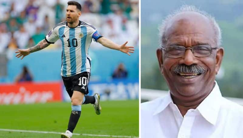 former kerala minister m m mani praises lionel messi and his goal against mexico