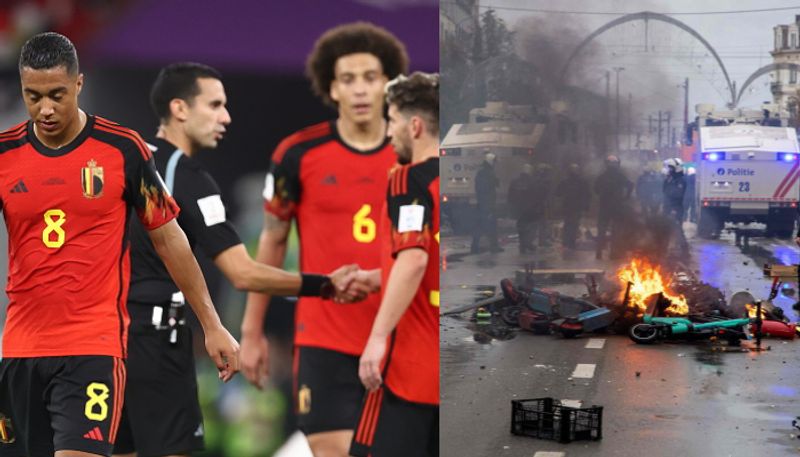 riots in brussels over belgiums world cup loss to morocco many detained ash 