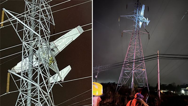 maryland plane crash small plane crashes into power lines in us triggers major blackout ash