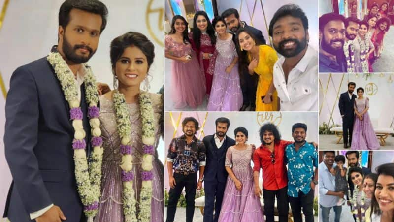 Cook With Comali Fame rithika tamilselvi wedding reception Photos viral