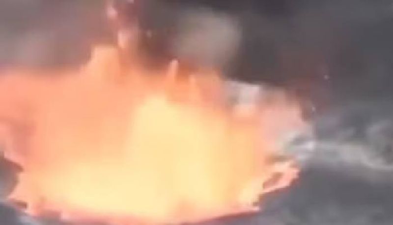 when human falls into lava lake video