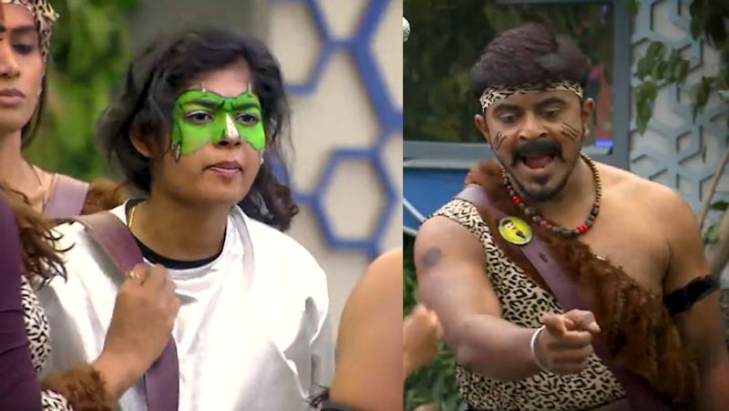 Azeem fight with janany in biggboss house during task