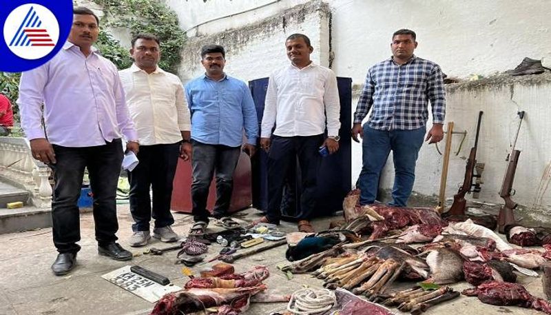 Three Arrested For Sale of Deer Peacock Meat in Kalaburagi grg