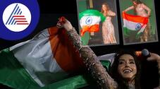 FIFA World Cup  2022 Nora Fatehi waves   Indian flag  during her performance