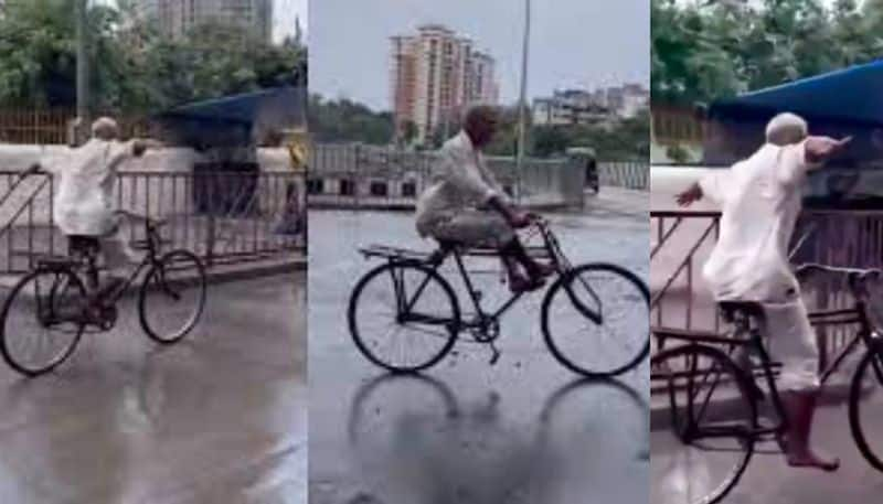 Video Shows Elderly Man Performing Stunts On His Bicycle