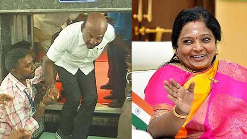 Now there is no safety even if you go in the lift..governor tamilisai teased ma subramanian