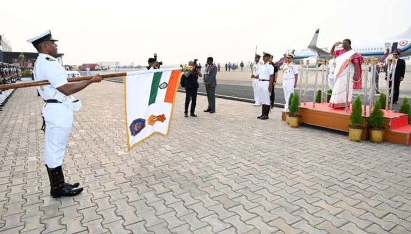 President approves newly-designed President's Standard and Colour, Indian Navy crest