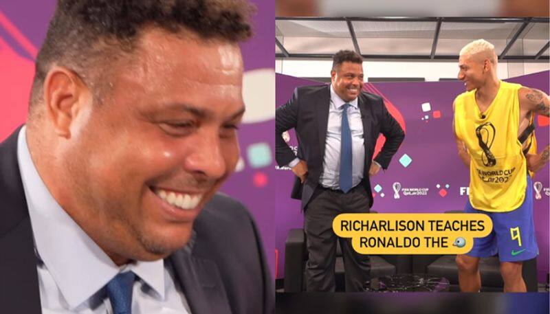 FIFA World Cup 2022 Watch Richarlison teaches Ronaldo Nazario Pigeon Dance