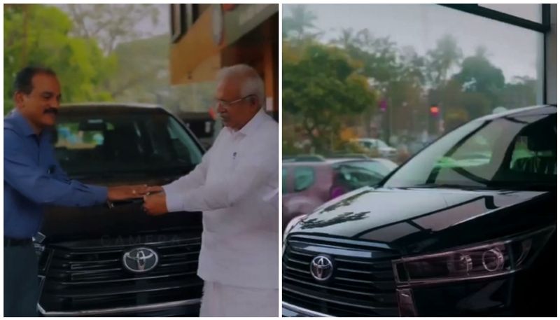 khadi board vice chairman p jayarajan  gets new Innova Crysta