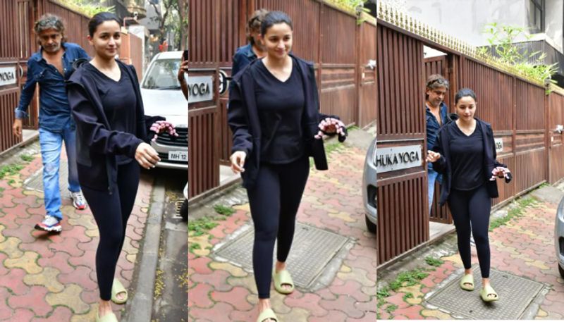 New Mom Alia Bhatt Pictured At Yoga Studio