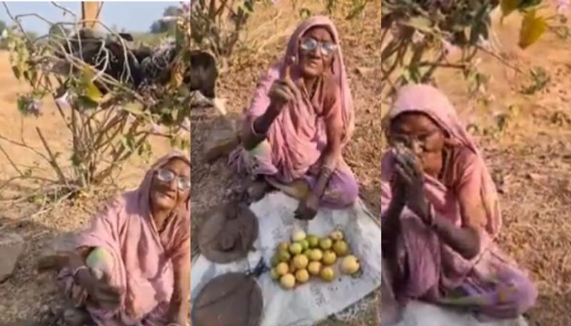 Policeman spots lady selling fruits in heat