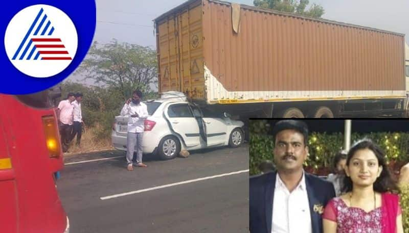 Sindagi CPI Ravi Ukkunda and his wife died on the spot after the car accident gow