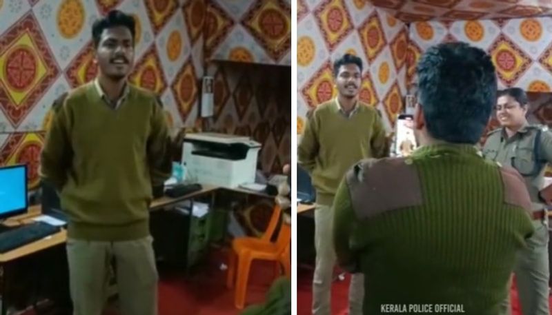 kerala police man singing tamil hit song and now his video is viral 