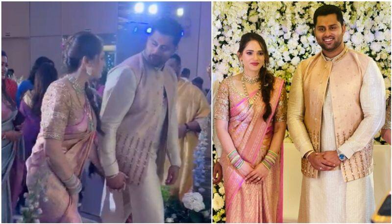 Abhishek ambareesh Aviva Bidapa engagement video viral sgk